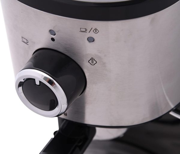 ⁦ALSAIF 1.2L 1470W Electric Coffee Maker Espresso, Cappuccino, and Latte 2 Cups in Same Time, Black E03430 2 Years warranty⁩ - الصورة ⁦3⁩