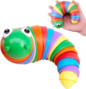 Cokomono Fidget Slug Toy, Sensory Toddlers Toys for Autistic Children, Caterpillar Sensory Fidget Toy