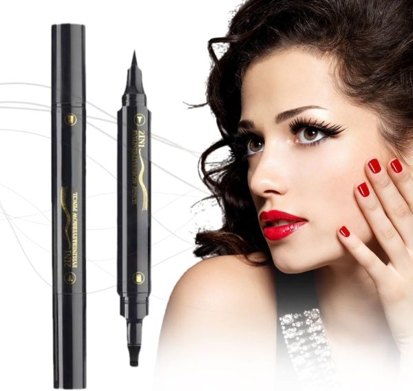 ⁦NALACAL Eyebrow Contouring Pen, Upgrade Pencil 2-in-1 Waterproof and Long Lasting Liquid Eyebrow Pencils, Microblading Eyebrow Makeup for Natural Looking Eyebrows Pencil Dark Brown (2Pcs)⁩ - الصورة ⁦2⁩
