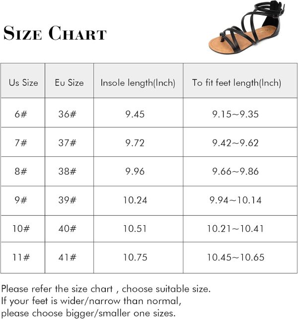 ⁦FUNKYMONKEY Women's Gladiator Strap Sandals Flat Fisherman Thong Cross Strappy Sandals⁩ - الصورة ⁦7⁩