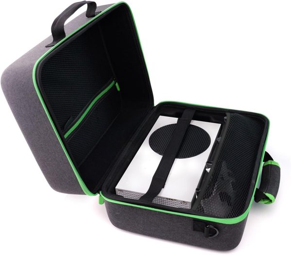 ⁦Console Carrying Case for Box Series X S, Protective Hard Shell Travel Bag for Series X for Series S Consoles Controllers, Games, Cables, Portable Hard Disk, Accessories⁩ - الصورة ⁦4⁩