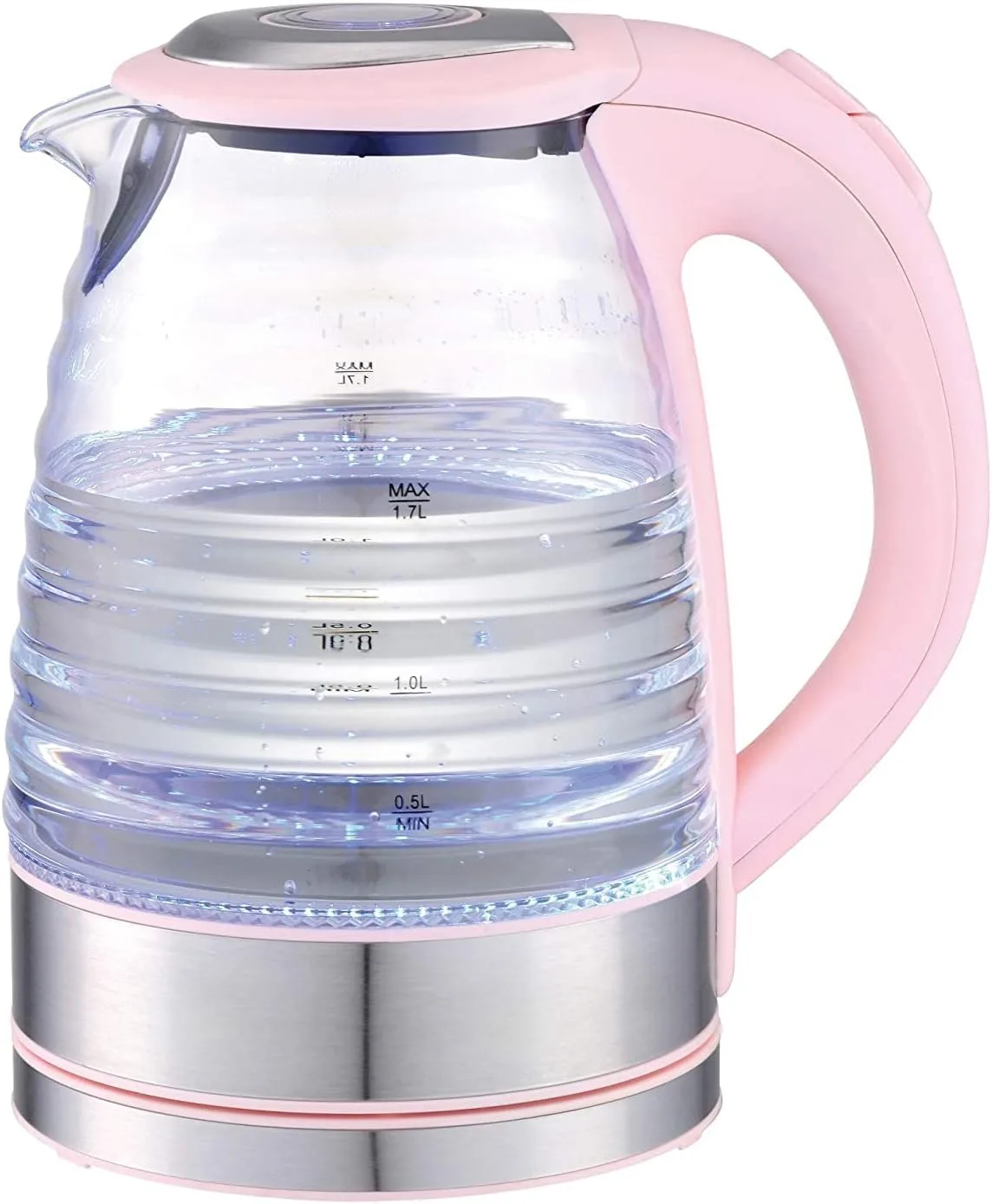 ALSAIF 1.7Liter 2200W Electric Glass Kettle, Glass E03208/P 2 Years warranty