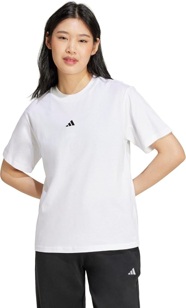⁦adidas Womens Essentials Small Logo Cotton T-Shirt T-Shirt⁩ - الصورة ⁦2⁩