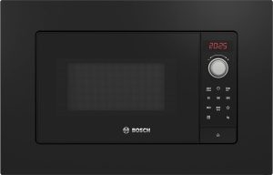 Bosch BFL623MB3 Series 2 Built-in Microwave, 38 x 60 cm, 800 W, Turntable 27 cm, Left Door Hinge, AutoPilot 7 7 Automatic Programmes, Cleaning Support, LED Touch Display