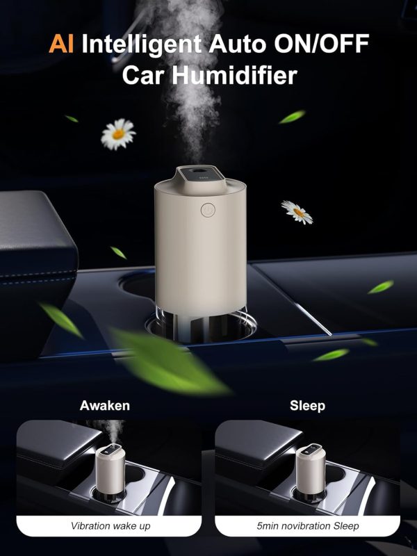 ⁦NALACAL Mini Humidifier Portable, Auto-Purification, 250ml Small Cool Mist Humidifier for Car, Baby Bedroom, Travel, Office, Built-in Battery, 2 Mist Modes⁩ - الصورة ⁦6⁩