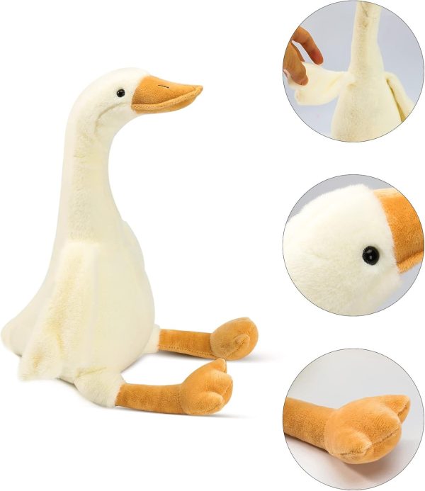 ⁦KASTWAVE Swan Stuffed Toy 19.7 Inch, Soft Smooth Plush Goose, Perfect Gift for Boys and Girls, White Animal Plushie Ideal for Children⁩ - الصورة ⁦6⁩