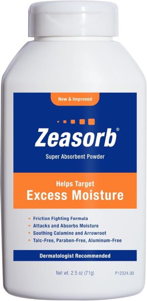 Zeasorb Prevention, Super Absorbent Excess Moisture Powder to Prevent Chafing & Itching- 2.5 oz