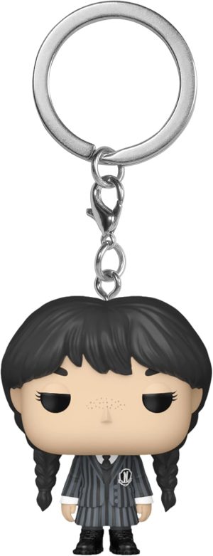 Funko Pop! Keychain: Wednesday Addams - Wednesday Addams - Collectable Vinyl Mini Figure - Novelty Keyring - Christmas Gift - Gift Idea - Official Products - TV Fans