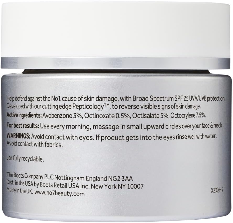 No7 Future Renew Damage Reversal Day Cream SPF 25 - Anti Aging Face Cream with SPF for Visible Sun Damage - Protects, Moisturizes & Reverses Dullness - Suitable for All Skin Types (1.69 Fl Oz) 8 No7 Future Renew Damage Reversal Day Cream SPF 25 - Anti Aging Face Cream with SPF for Visible Sun Damage - Protects, Moisturizes & Reverses Dullness - Suitable for All Skin Types (1.69 Fl Oz) - الصورة 8