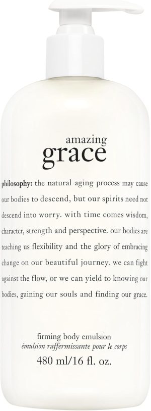 philosophy amazing grace body lotion | 480ml | body moisturiser for dry skin | firming body emulsion