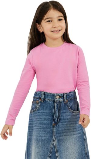 Styli Girls Solid Round Neck T-Shirt