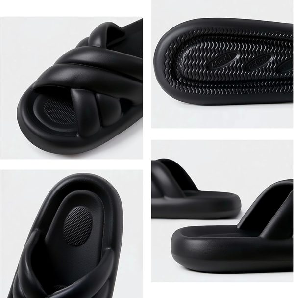 ⁦Bathroom Slippers Women's EVA Cloud Indoor Slippers Ultra-Light Non-slip Summer Couple -HXX⁩ - الصورة ⁦2⁩
