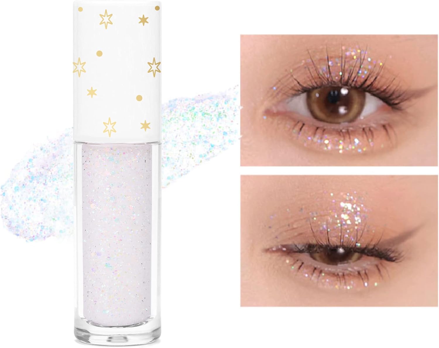 Geeneiya Liquid Glitter Eyeshadow Korean Makeup Under Eye Shadow Bling,Pigmented, Long Lasting, Quick Drying, Loose Glitter Glue for Crystals EyeMakeup (Colorful Galaxy 01) 1 Geeneiya Liquid Glitter Eyeshadow Korean Makeup Under Eye Shadow Bling,Pigmented, Long Lasting, Quick Drying, Loose Glitter Glue for Crystals EyeMakeup (Colorful Galaxy 01)