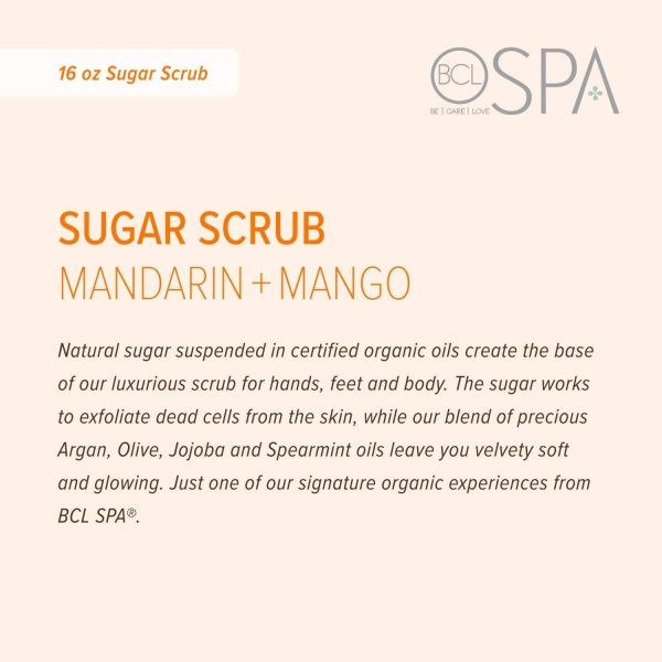 ⁦BCL SPA Sugar Scrub Mandarin + Mango, 16 oz⁩ - الصورة ⁦2⁩