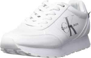 Calvin Klein Women's Cayle Sneaker, White, 8.5