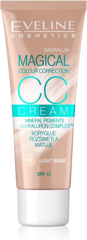 Eveline Cosmetics Cc Cream Magical Colour Correction, Light Beige 50-30ml