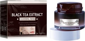 Mazinreem Black Tea Extract Cleansing Mask - Black Tea Face Mask, Extract Cleansing Mask, Lift and firm skin, Reduce fine lines & acne, Eliminate age spots, Remove blackheads, Black Tea Mask