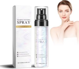 Xiquzal Hydrating Glow Face Setting Spray, Slight Shining Makeup Finishing, Micro-Fine Makeup Setting Spray, Oil Control, Lightweight & Refreshing Finish, Long Lasting