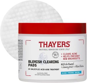 Thayers Blemish Clearing Salicylic Acid and Witch Hazel Acne Pads, 60 count
