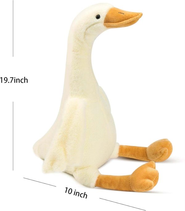 ⁦KASTWAVE Swan Stuffed Toy 19.7 Inch, Soft Smooth Plush Goose, Perfect Gift for Boys and Girls, White Animal Plushie Ideal for Children⁩ - الصورة ⁦7⁩