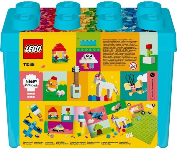 ⁦LEGO Classic Vibrant Creative Brick Box Set, Building Toys for 4 Plus Year Old Kids, Boys & Girls, with Horse, Skateboard, Butterfly, Guitar, Plane, Unicorn, House & Car, Toy Storage, Gift Idea 11038⁩ - الصورة ⁦6⁩