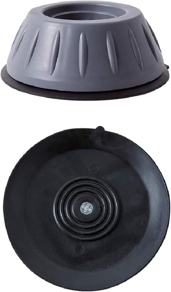 ⁦Leostar Rubber Anti Vibration Pads,For Washing Machine And Dryer,Universal Fit Feet,Washing Support,Washing Foot Pads,Pack Of 4, Gray-Black, Sfz-543⁩ - الصورة ⁦5⁩
