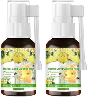 Herbal Lung Cleanse Mist, Azonee Natural Respiratory Support & Airway Purification Spray, 2pcs (30ml Each), Easy-to-Use Herbal Lung Care Essence for Daily Use