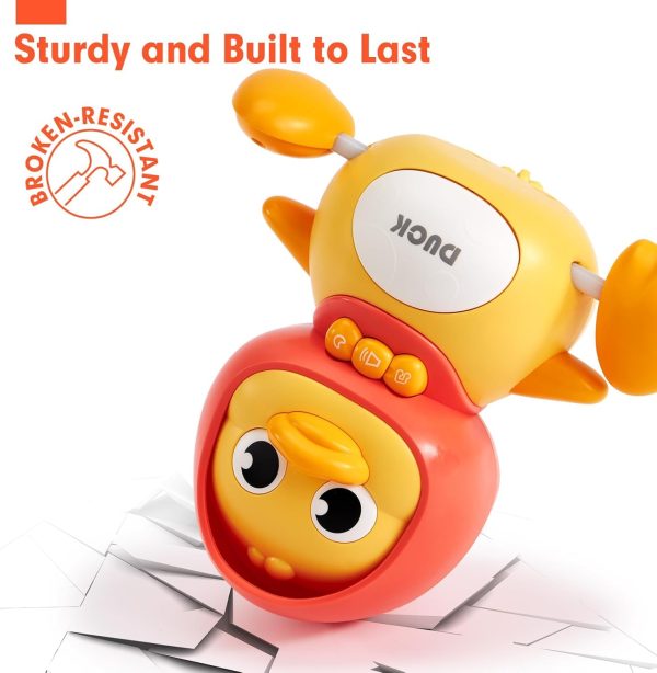⁦Crawling Baby Toys 6-12 Months, Musical Mother Duck and Ducklings Toy, Tummy Time Toys Moving Development Toy, for Girl Boy Shower Gifts (duckling)⁩ - الصورة ⁦8⁩