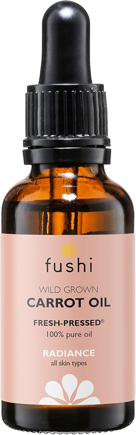 Fushi Carrot Oil 30ml Fresh-Pressed Rich in Beta Carotene Best for Sun Damage Skin, Parched Skin & Fine Lines, Vitamins A, B, C, D and E and essential fatty acids Manufactured in the UK 1 Fushi Carrot Oil 30ml Fresh-Pressed Rich in Beta Carotene Best for Sun Damage Skin, Parched Skin & Fine Lines, Vitamins A, B, C, D and E and essential fatty acids Manufactured in the UK