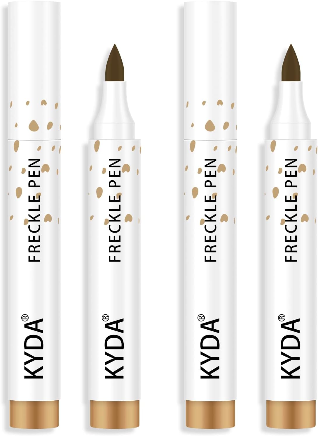 KYDA 2 Pcs Freckle Makeup Pen, Natural Lifelike Freckle Makeup Pen Magic Color, Waterproof Longlasting Soft Dot Sopt, for Natural Effortless Sunkissed Make up-Light Brown 1 KYDA 2 Pcs Freckle Makeup Pen, Natural Lifelike Freckle Makeup Pen Magic Color, Waterproof Longlasting Soft Dot Sopt, for Natural Effortless Sunkissed Make up-Light Brown