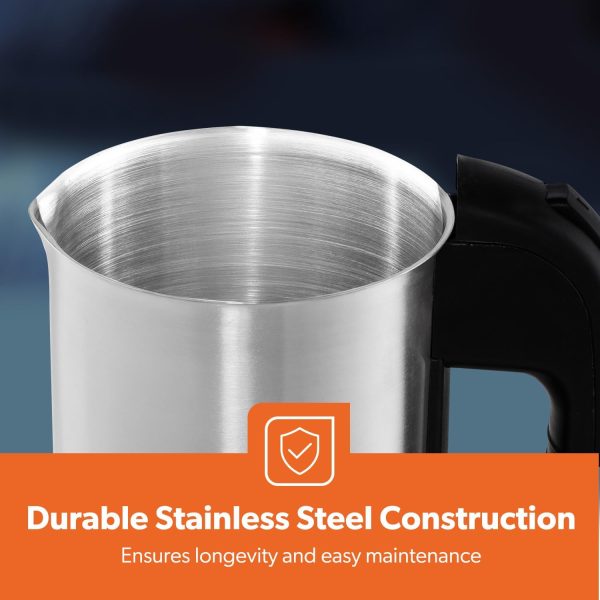 ⁦Geepas Stainless Steel Truck Kettle With 0.5L Capacity, GK38047 Concealed Heating Element Dry Boil & Overheating Protection ON/OFF Switch Indicator Light Auto Turn Off, Silver⁩ - الصورة ⁦8⁩