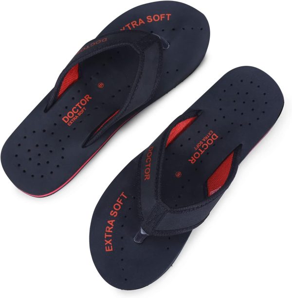 ⁦DOCTOR EXTRA SOFT Doctor Slippers for Women Orthopedic Diabetic Pregnancy Non Slip Lightweight Comfortable Flat Casual Stylish Dr Chappals and House Flip flops For Ladies and Girl?s D-22⁩ - الصورة ⁦6⁩