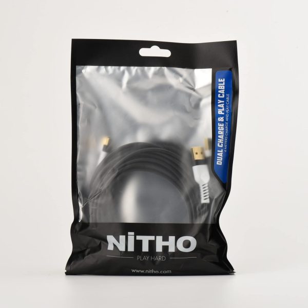 ⁦NiTHO Set Of 2 Charge and Play Cables Compatible with Playstation 5, Xbox Series X/S Controllers and Devices with Type C Interfaces, 4 Meters Extra Long Type-C Charger Cable (2 Cables, White)⁩ - الصورة ⁦8⁩