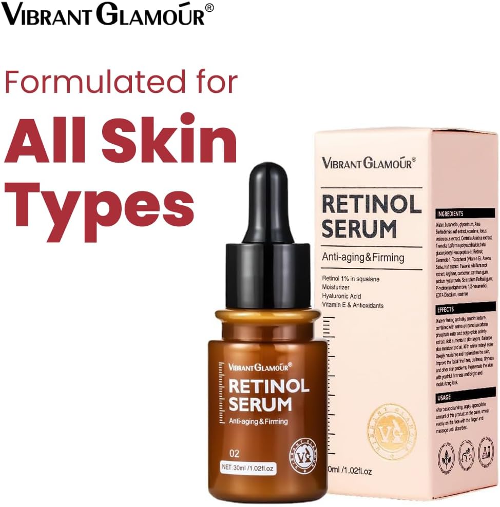 VIBRANT GLAMOÚR Anti-Aging Retinol Face Serum - Rejuvenate with Natural Ingredients - Cruelty-Free Skincare - 30ML 7 VIBRANT GLAMOÚR Anti-Aging Retinol Face Serum - Rejuvenate with Natural Ingredients - Cruelty-Free Skincare - 30ML - الصورة 7