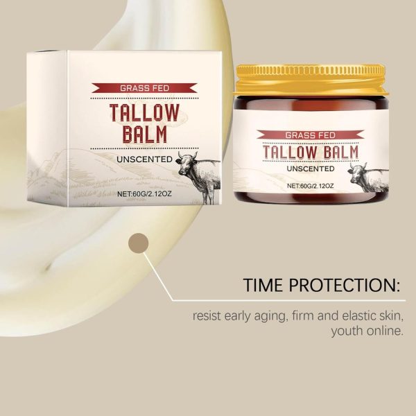 ⁦Range Beef Tallow Moisturizer, Primalrange Tallow Skin Care for Men and Women, Nourishing and Hydrating Body Balm, Grass Fed Beef Tallow For Skin, Natural Beauty of Beef Tallow Moisturiser, 1 Jar⁩ - الصورة ⁦8⁩