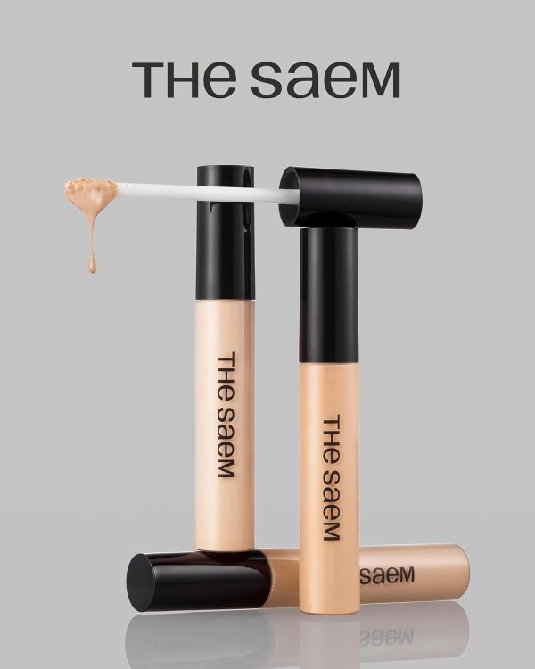 ⁦THE SAEM Cover Perfection Tip Concealer, Liquid Multi-Use Concealer, Full Coverage Makeup for Acne Dark Spots Dark Circles Hyperpigmentation and Blemishes, 0.2 fl. oz. (#1.5 Natural Beige)⁩ - الصورة ⁦7⁩