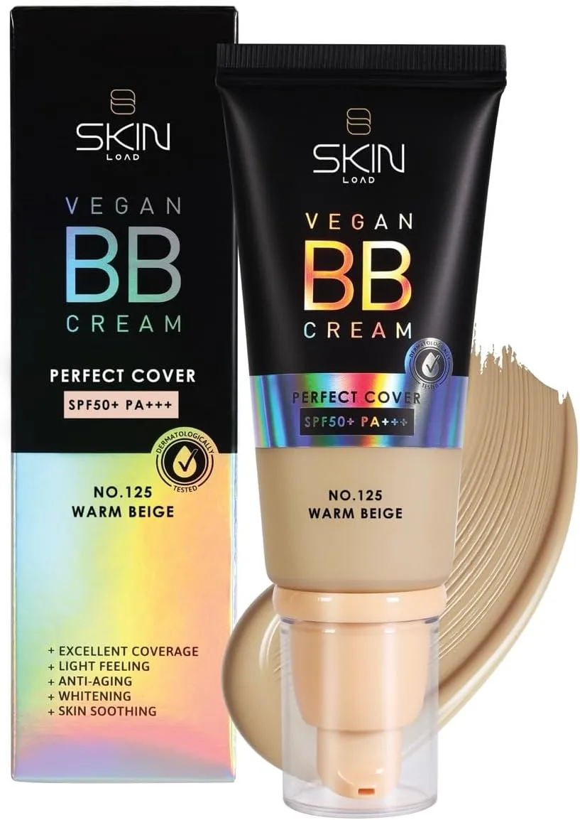 #125 Warm Beige Skin Load Vegan BB Cream Perfect Cover SPF50+ PA+++ - 55 ml