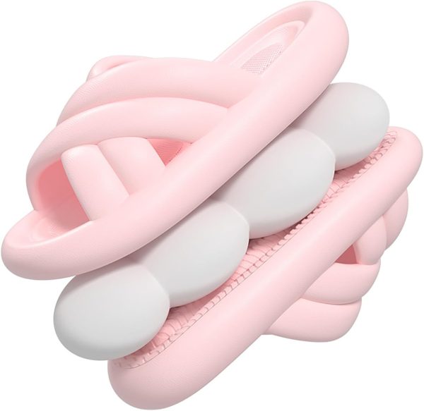 ⁦Bathroom Slippers Women's EVA Cloud Indoor Slippers Ultra-Light Non-slip Summer Couple -HXX⁩ - الصورة ⁦8⁩