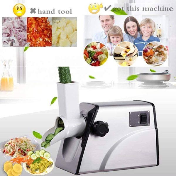 ⁦Generic Professional Rotary Cheese Shredder Machine, 300W Commercial Grater, 180r/min Multifunction Rotary Cheese Grater for Fruits, Vegetables, Nuts, Chocolate⁩ - الصورة ⁦4⁩