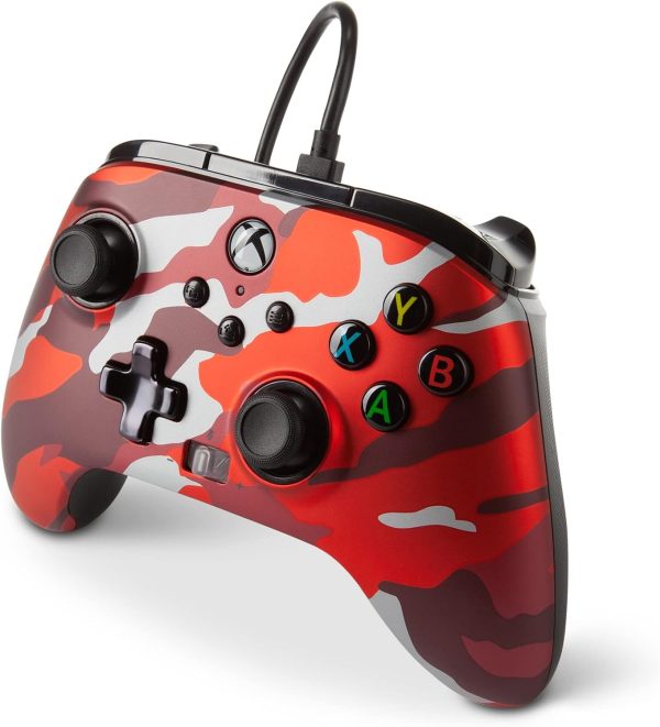 ⁦PowerA Xbox Series X Enhanced Wired Controller (Metallic Red Camo)⁩ - الصورة ⁦5⁩
