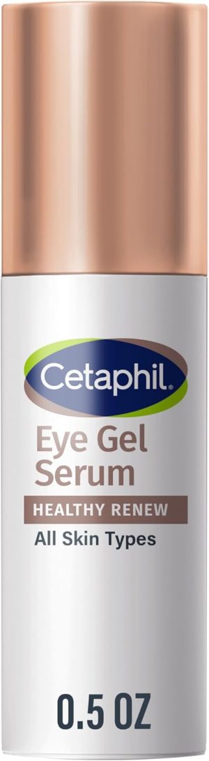 Cetaphil Healthy Renew Hydrating Eye Gel Serum 0.5 Oz, 24Hr Under Eye Cream for Anti Aging, Reduces the Appearance of Dark Circles and Wrinkles, Retinol Alternative Peptide Serum, For Sensitive Skin