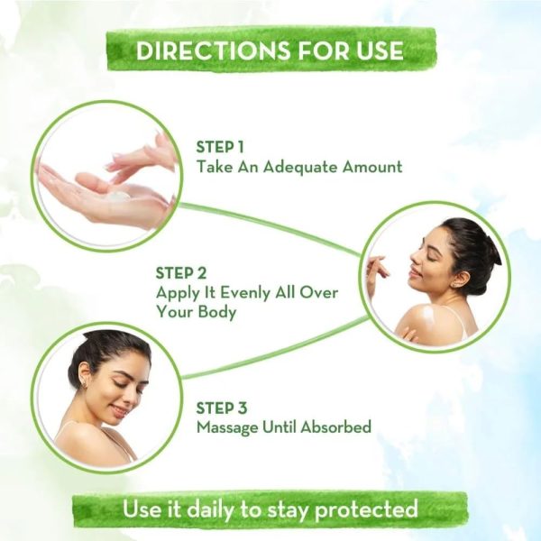 ⁦MAMAEARTH Mama Earth Aloe Vera Sunscreen BodyLotion 300 ml⁩ - الصورة ⁦4⁩