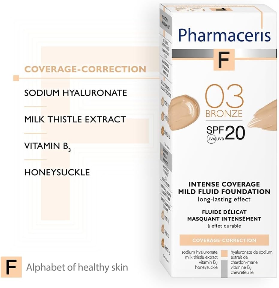 Pharmaceris PH INTENSE COVERAGE MILD FLUID FNDTN 30 ML-F BRONZE 03:53219 4 Pharmaceris PH INTENSE COVERAGE MILD FLUID FNDTN 30 ML-F BRONZE 03:53219 - الصورة 4