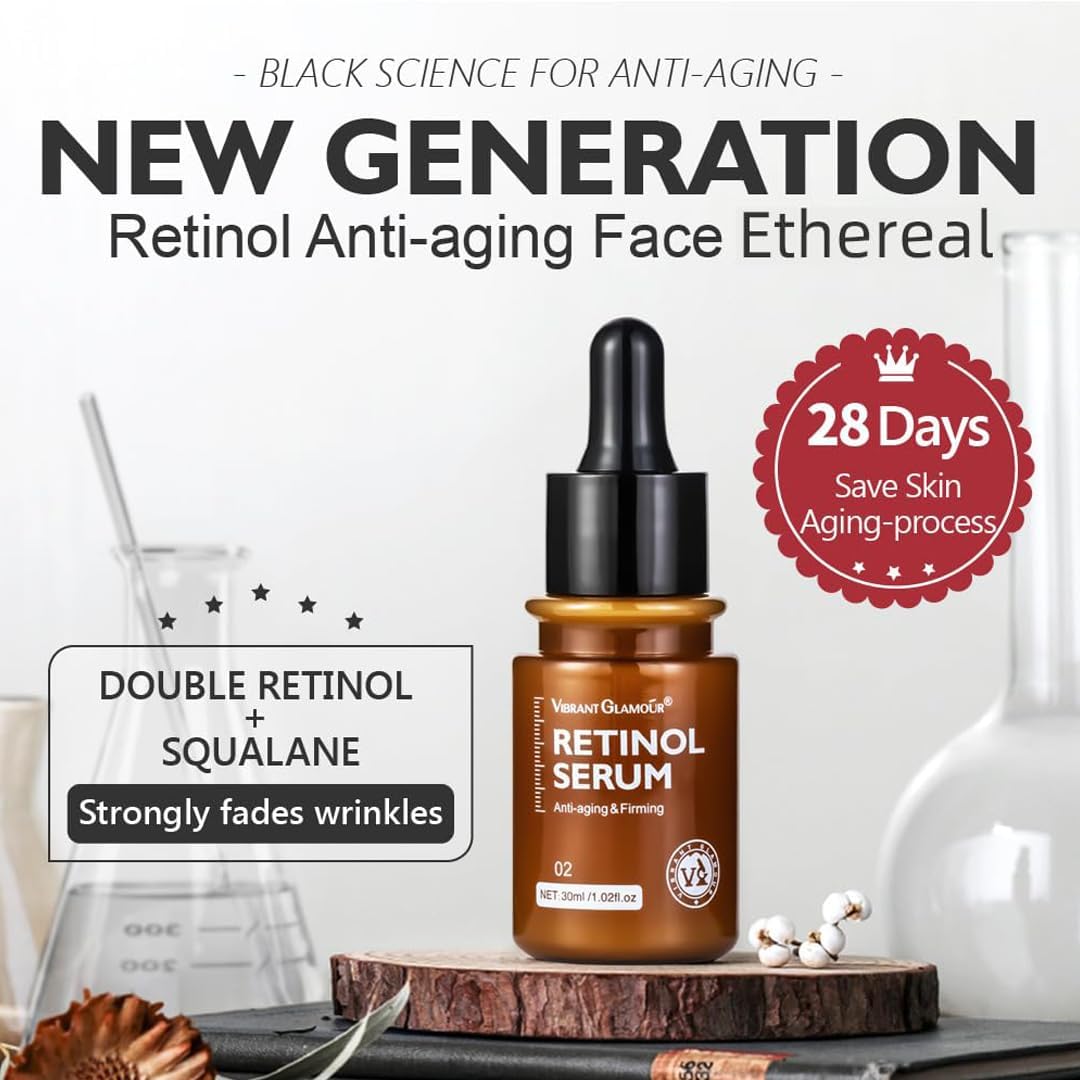 VIBRANT GLAMOÚR Anti-Aging Retinol Face Serum - Rejuvenate with Natural Ingredients - Cruelty-Free Skincare - 30ML 4 VIBRANT GLAMOÚR Anti-Aging Retinol Face Serum - Rejuvenate with Natural Ingredients - Cruelty-Free Skincare - 30ML - الصورة 4