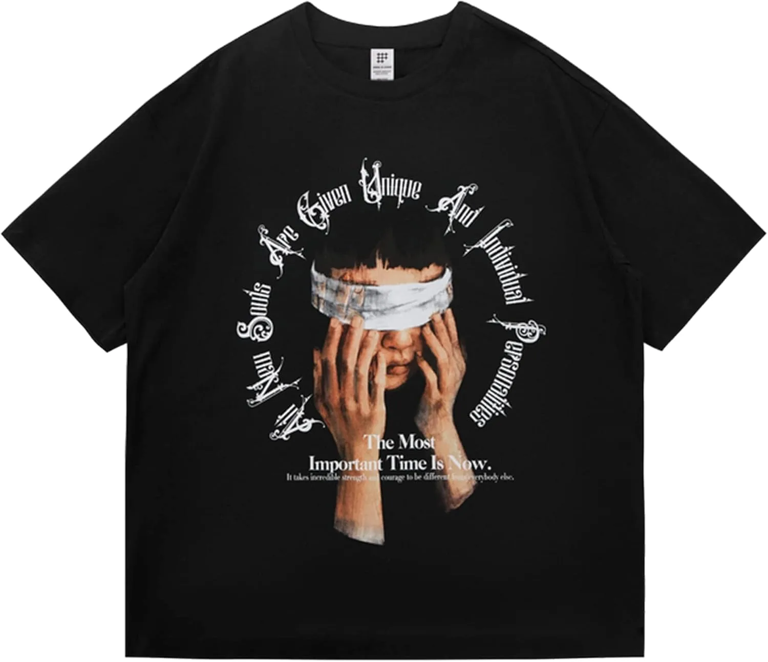 Nayaboo Graphic Tees Men, Vintage Y2K Printed T-Shirt, Summer Unisex Crew Neck Cotton Tops, Casual Shirt for Men, Women