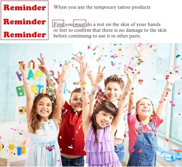 ⁦Dinosaur Temporary Tattoos, Boys Tattoos Waterproof Fake Tattoos Dinosaur Cartoon Tattoo Stickers for Children Party Bag Fillers Kids' Tattoo Pass The Parcel Gifts Dinosaur Party Favours, 20 Sheets⁩ - الصورة ⁦2⁩
