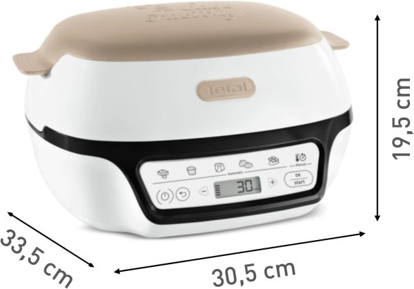 ⁦Tefal Intelligent Cake Maker, 5 Automatic Programmes, Ideal Temperature and Time Setting, Non-Stick Aluminium Mould, 6 Creabake Muffin Moulds, Cake Factory KD804910⁩ - الصورة ⁦3⁩