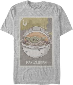 STAR WARS mens Mandalorian Baby T-Shirt