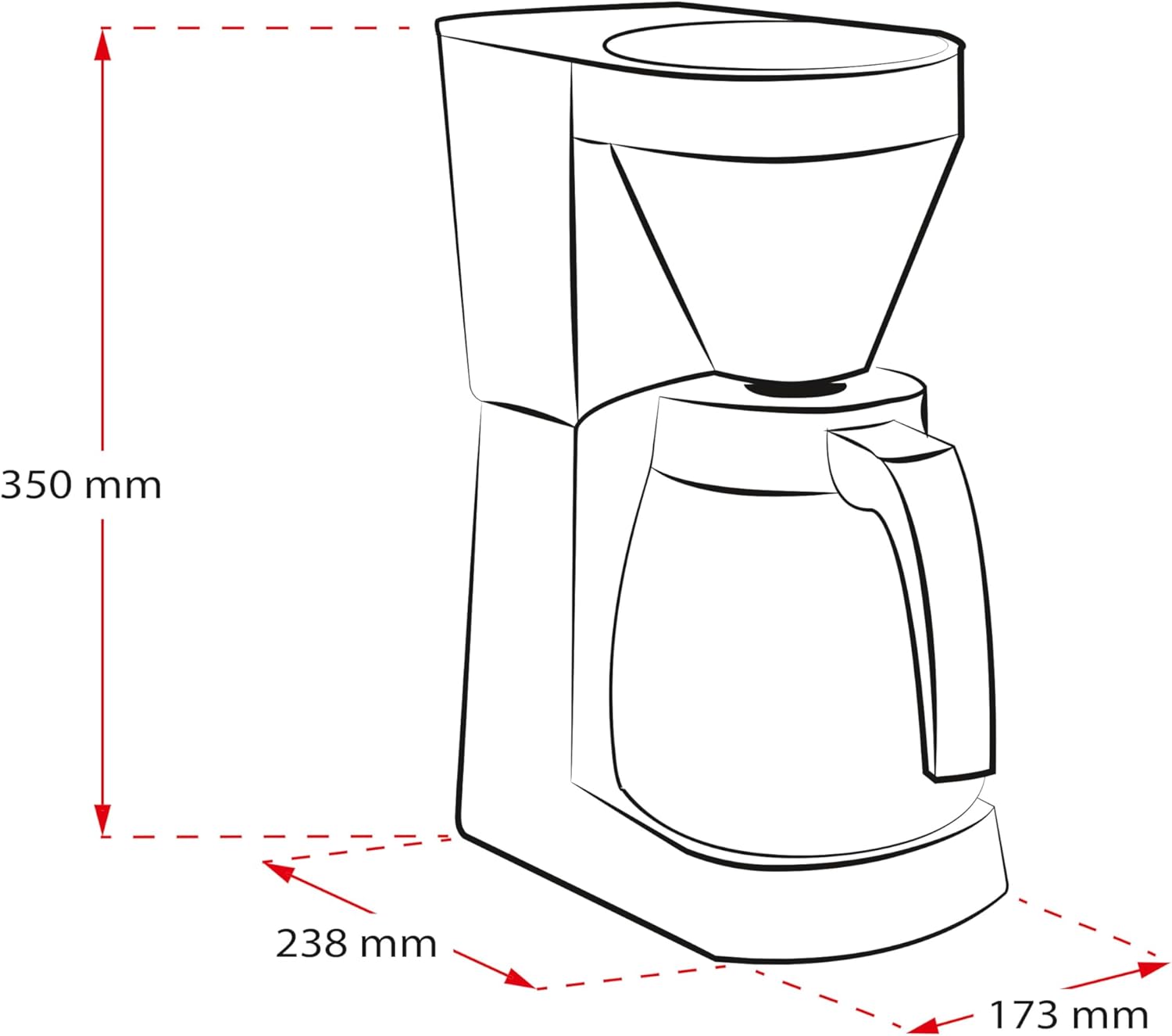 Melitta Filter Coffee Machine with Insulated Jug, Easy Therm II Model, 1023-06, Black, 6762891 3 Melitta Filter Coffee Machine with Insulated Jug, Easy Therm II Model, 1023-06, Black, 6762891 - الصورة 3
