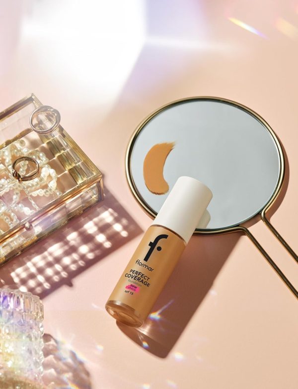 ⁦Flormar Perfect Coverage Foundation 103 Creamy Beige⁩ - الصورة ⁦7⁩